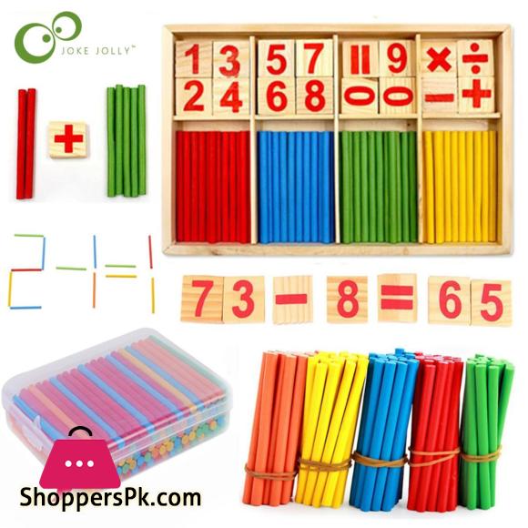 Wood Educational Number Math Calculate Game Toy Mathematics Puzzle Toys Kid Early Learning Counting Sticks Material Children