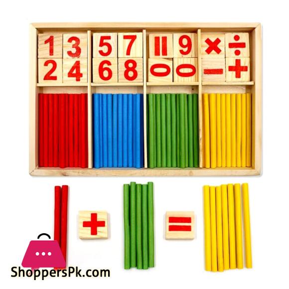 Wood Educational Number Math Calculate Game Toy Mathematics Puzzle Toys Kid Early Learning Counting Sticks Material Children
