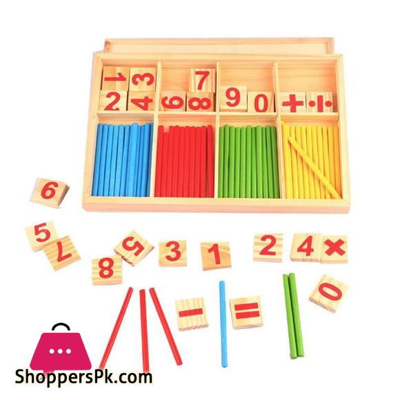 Wood Educational Number Math Calculate Game Toy Mathematics Puzzle Toys Kid Early Learning Counting Sticks Material Children