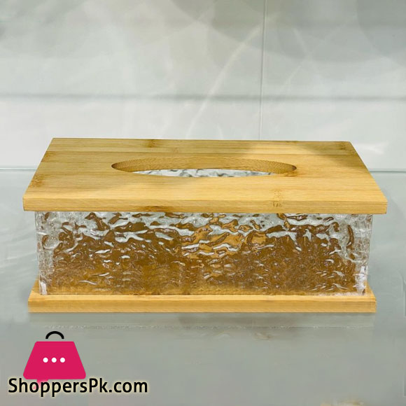 Acrylic Wood Tissue Box