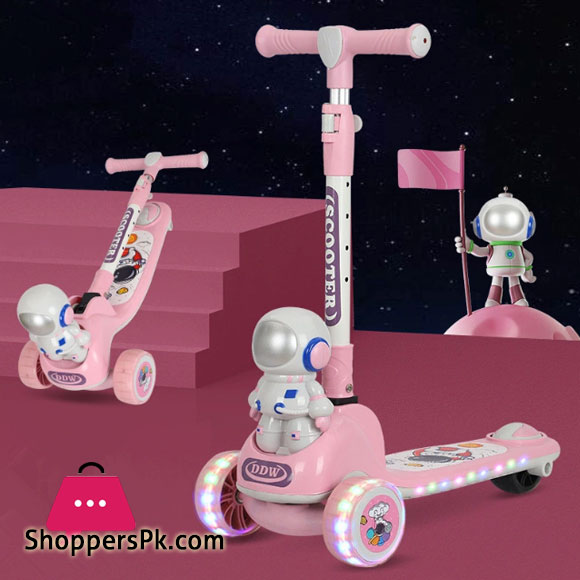 Adjustable Flexible Astronaut Scooter Kids Scooty With Light & Music
