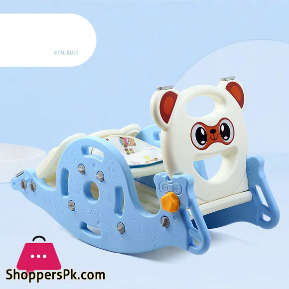 Childrens Indoor 2-in-1 Slide Swing Chair Baby Slide Childrens folding Shooting Horse