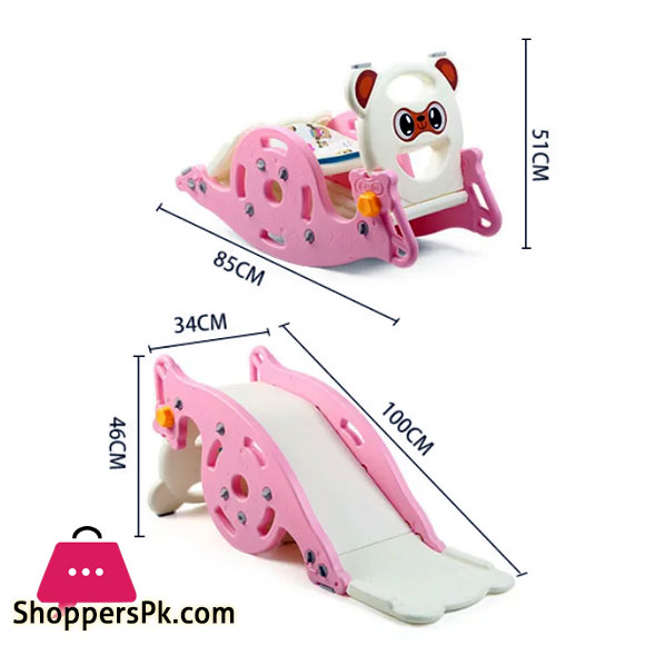 Childrens Indoor 2-in-1 Slide Swing Chair Baby Slide Childrens folding Shooting Horse