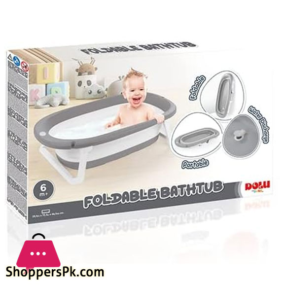 Dolu Full Collapsible Folding Baby Bathtub with Water Stopper - 7256