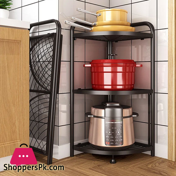 Folding Storage Rack No Installation Bathroom Kitchen Shelf Toilet Storage Shelf 3-layer