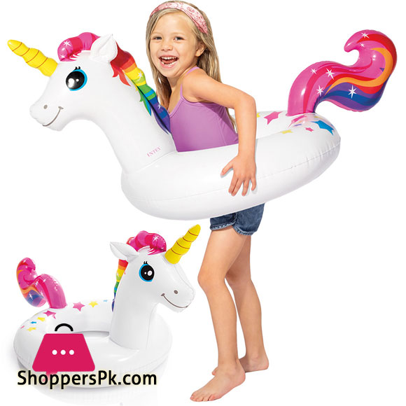 INTEX Beach Ring Inflatable Swimming Ring Unicorn 59221