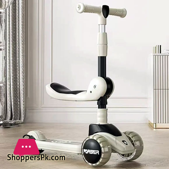 Kids Scooter for Kids Adjustable Height and Removable Seat with 3 LED Wheel