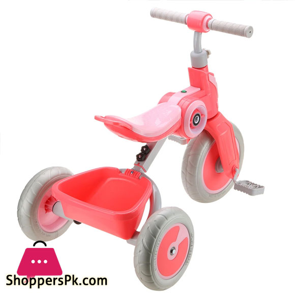 Kids Tricycle Portable Baby Stroller 3 Wheel Bicycle Children Bike with Music Speaker for 2-6 Years Kids