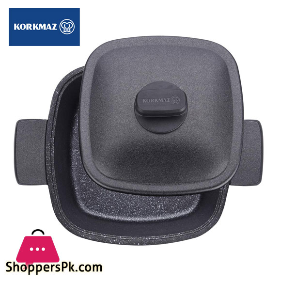 Korkmaz Casterra Square Cast Iron Pot 2.9 Liter 20 cm - A2581