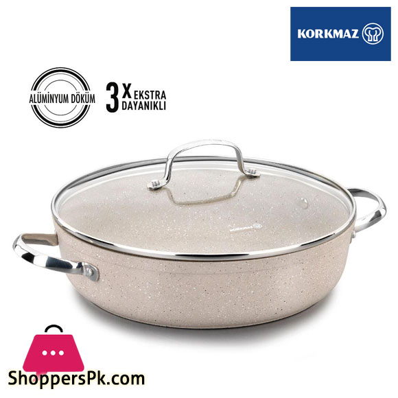 Korkmaz Granita Low Casserole Short Pot 28cm 4.0 Liter