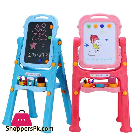 Magnetic Double Sided Drawing Board Kids Art Easel Standing Children Graffiti Writing Tablet