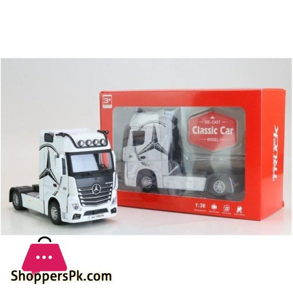 1:24 diecast Mercedes Benz actors truck trailer alloy model