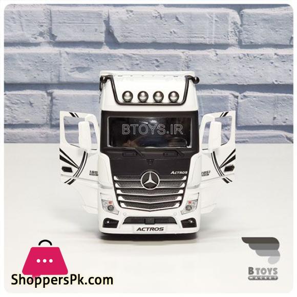 1:24 diecast Mercedes Benz actors truck trailer alloy model