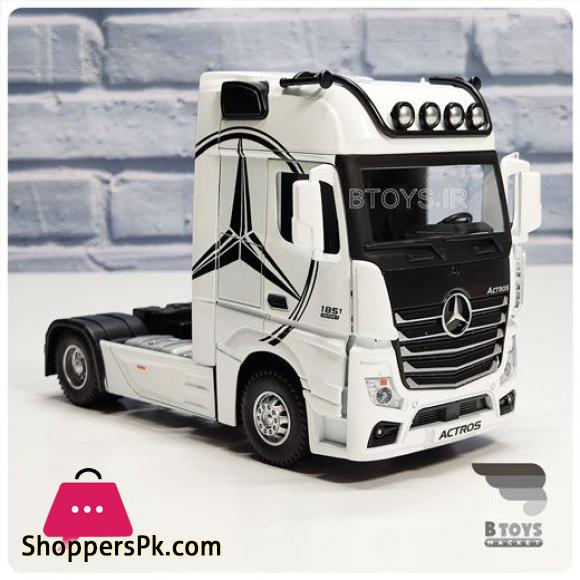 1:24 diecast Mercedes Benz actors truck trailer alloy model