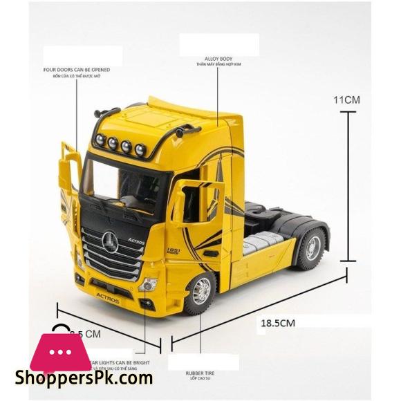 1:24 diecast Mercedes Benz actors truck trailer alloy model