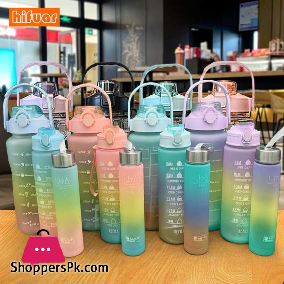 3PCS/set Sports Water Bottle With Straw Fitness Water Bottles MS-025