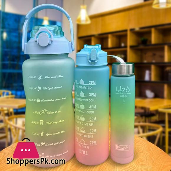 3PCS/set Sports Water Bottle With Straw Fitness Water Bottles MS-025