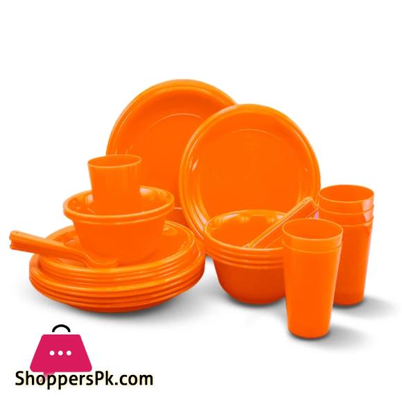 Appolo Best Quality 37 Pieces Saga Picnic Set 6 Person Dinner Utensil Set