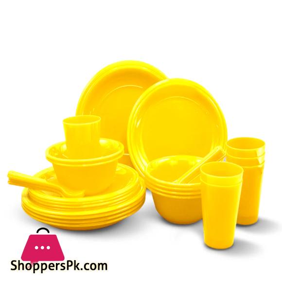 Appolo Best Quality 37 Pieces Saga Picnic Set 6 Person Dinner Utensil Set