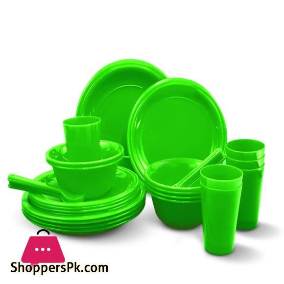 Appolo Best Quality 37 Pieces Saga Picnic Set 6 Person Dinner Utensil Set