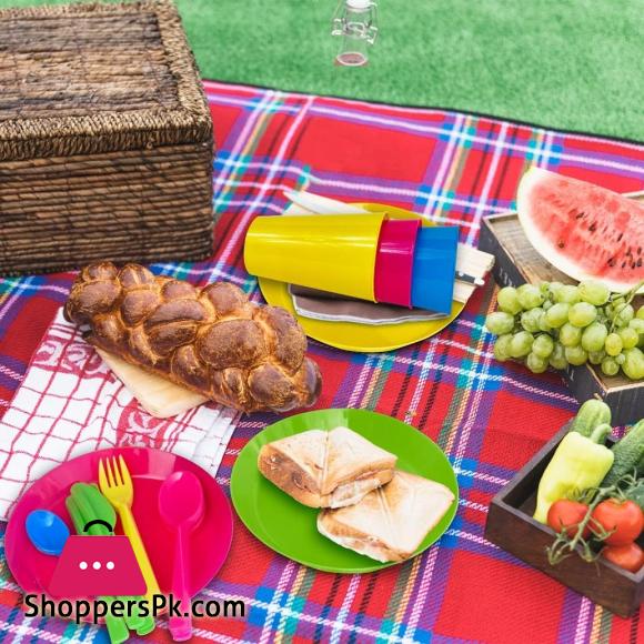 Appolo Best Quality 37 Pieces Saga Picnic Set 6 Person Dinner Utensil Set