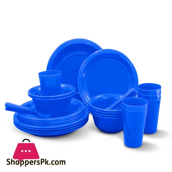 Appolo Best Quality 37 Pieces Saga Picnic Set 6 Person Dinner Utensil Set