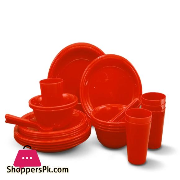 Appolo Best Quality 37 Pieces Saga Picnic Set 6 Person Dinner Utensil Set