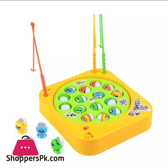 Baby Sharks Fishing Game 15 Fishes and 2 Rods for 2 Players