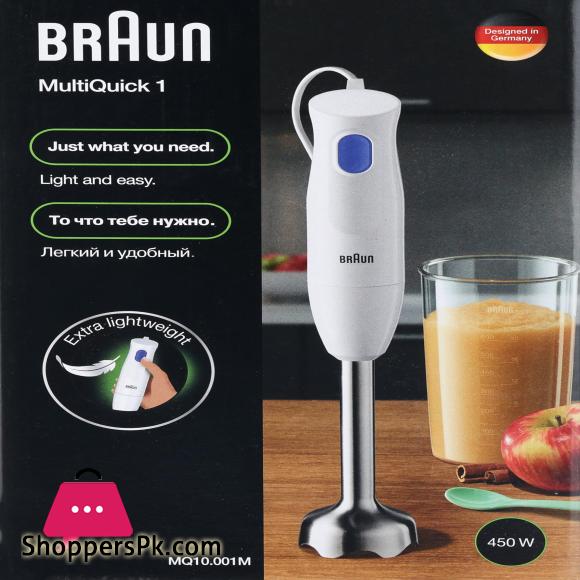 Braun MQ10.001M MultiQuick 1, Hand Blender, Mixer - 450 WATTS