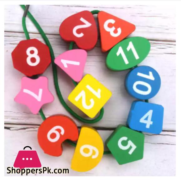 Cartoon Analog Clock Shape Wooden Toy