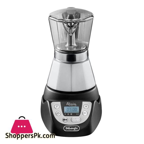 DeLonghi Alicia Plus Electric Moka Coffee Maker Black/Silver EMKP42.B
