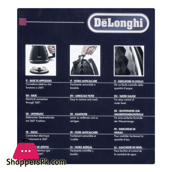 DeLonghi Brillante Design Electric Kettle, KBJ2001