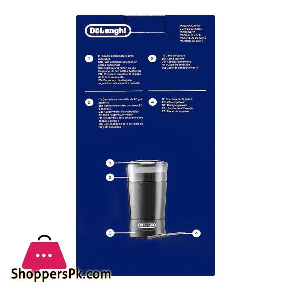 DeLonghi Coffee & Spice Grinder With Stainless Steel Blades, KG200
