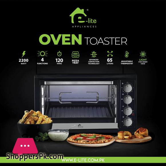 E-LITE ETO-653R OVEN TOASTER 65 LTR BLACK