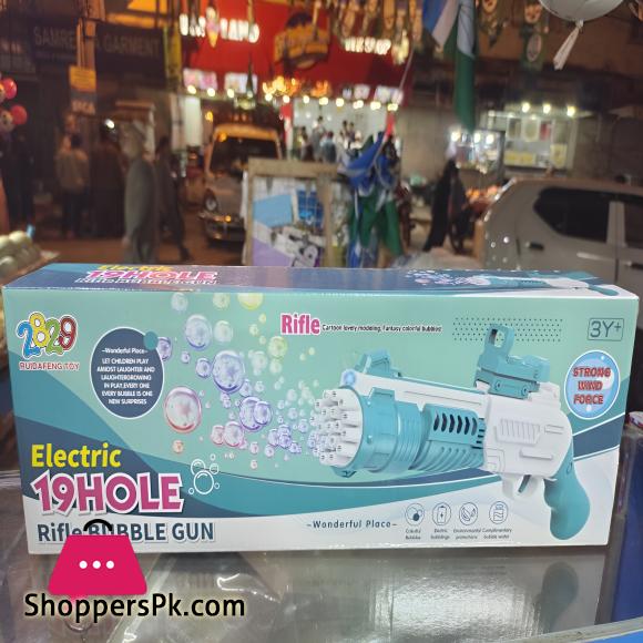 Electric Bubble Gun For Kids 19 hole Electric Rifle Bubble Gun