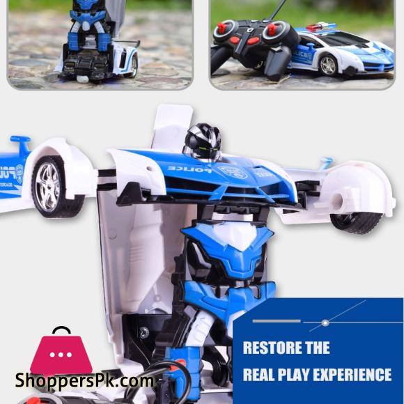 New 2 In 1 RC Car Toy Transformation Robots Car Driving Vehicle Sports Cars Models Remote Control Car RC Toy Gift For Boys Toy