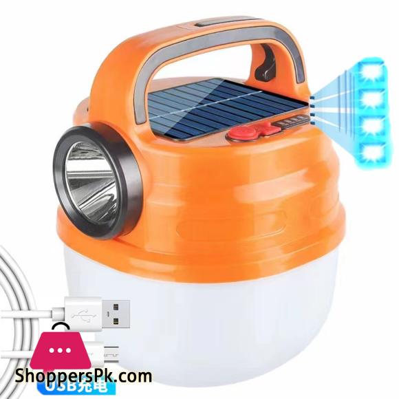 Rechargeable Spherical Camping Lamp Solar Bulb Camping Lantern Household Indoor Emergency Lighting Lamp Super Bright