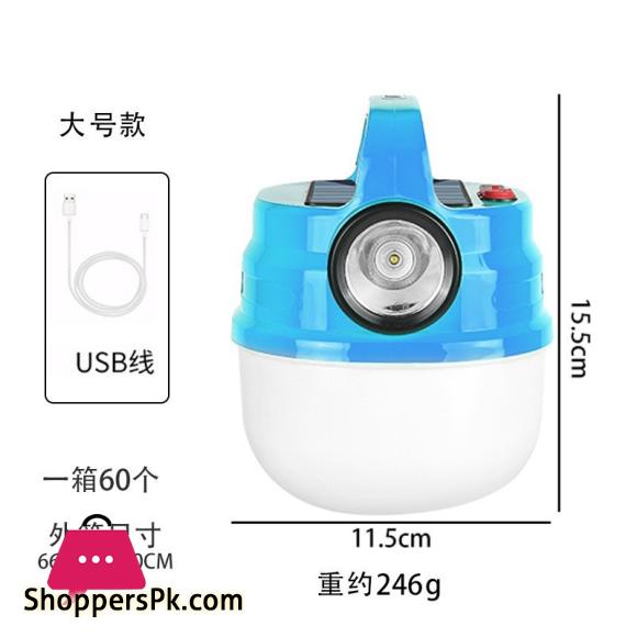 Rechargeable Spherical Camping Lamp Solar Bulb Camping Lantern Household Indoor Emergency Lighting Lamp Super Bright