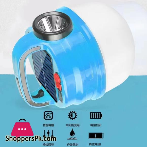 Rechargeable Spherical Camping Lamp Solar Bulb Camping Lantern Household Indoor Emergency Lighting Lamp Super Bright