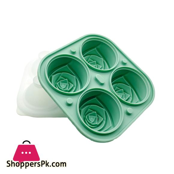 Rose Flower Shape Silicone Ice Cube Molds Ice Cream Tray Cocktails Reusable Icemaker Kitchen Accessories