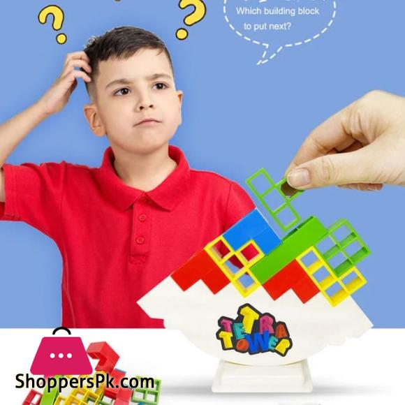 Tetra Tower Balance Games Stacking Team Building Blocks Board Game for Kids & Family, Balancing Blocks Board Games Stacking Fun Toy for Children