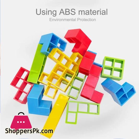 Tetra Tower Balance Games Stacking Team Building Blocks Board Game for Kids & Family, Balancing Blocks Board Games Stacking Fun Toy for Children
