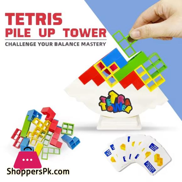 Tetra Tower Balance Games Stacking Team Building Blocks Board Game for Kids & Family, Balancing Blocks Board Games Stacking Fun Toy for Children