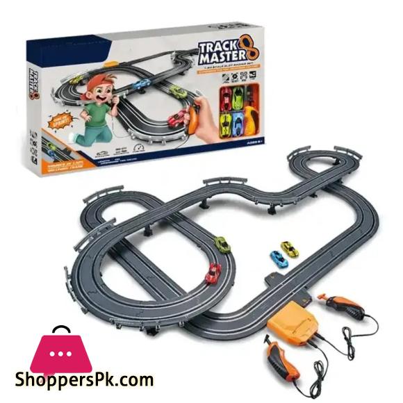 Track Racing Cars With 4High-Speed Slot For Kids