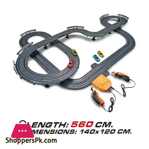 Track Racing Cars With 4High-Speed Slot For Kids