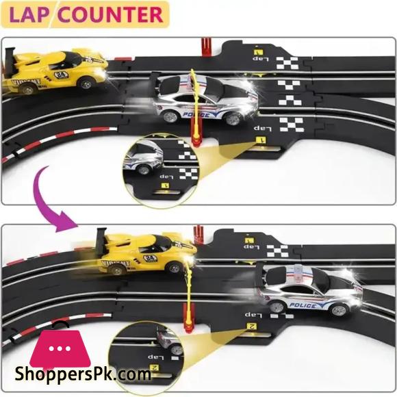 Track Racing Cars With 4High-Speed Slot For Kids