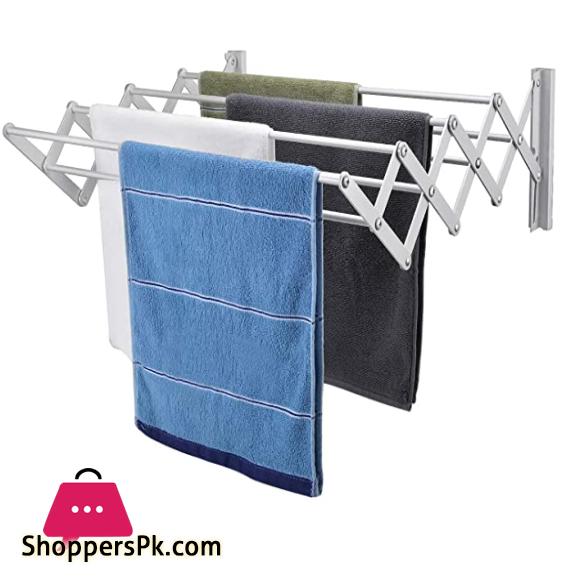 Wall Mounted Steel Clothes Drying StandCloth Dryer Racks/Towel Dry Foldable Laundry Rack Wall Mounted Stand - 2.5 Feet