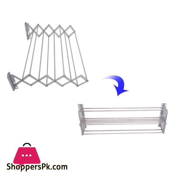 Wall Mounted Steel Clothes Drying StandCloth Dryer Racks/Towel Dry Foldable Laundry Rack Wall Mounted Stand - 2.5 Feet