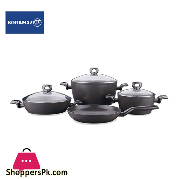 Korkmaz Ceramic Cookware Set 7 Pcs Nora Turkey Made