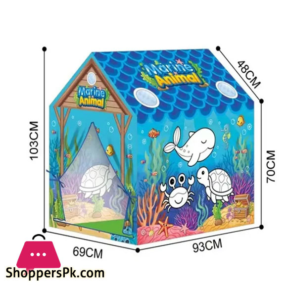 DIY Painting Kids Cartoon Marine Animals Grafitti Tent For Kids